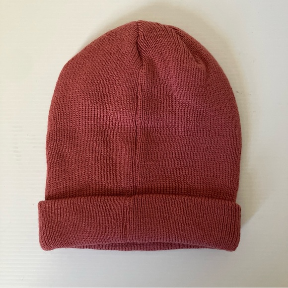 Adidas Women’s Originals Trefoil Pink Magic Earth Red Beanie Hat - Picture 3 of 6